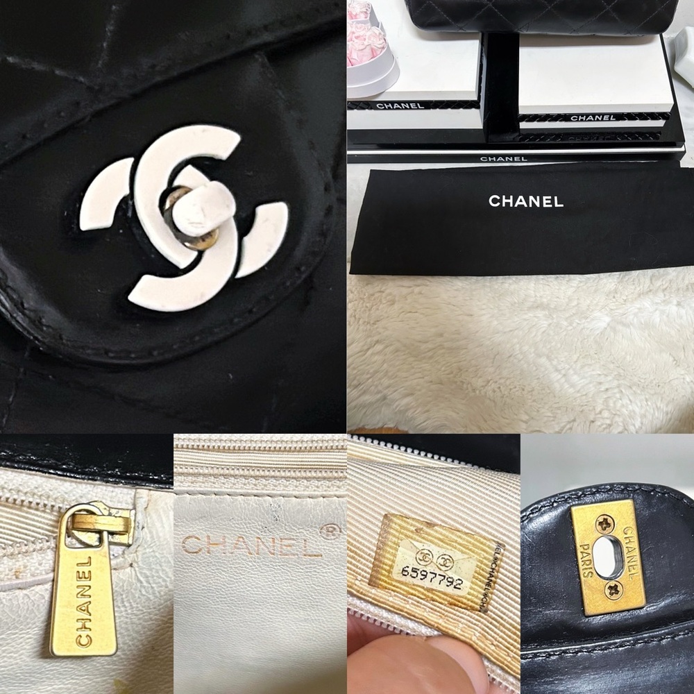 Authentic Chanel RARE Limited Ed. Medium Black & White Classic Single Flap Bag - Picture 16 of 16